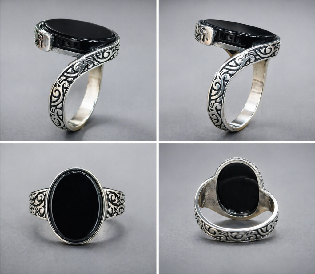 Black Yameni Aqeeq Turkish Ring Most Demanded