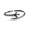 Silver Black Stone Sword Bracelet