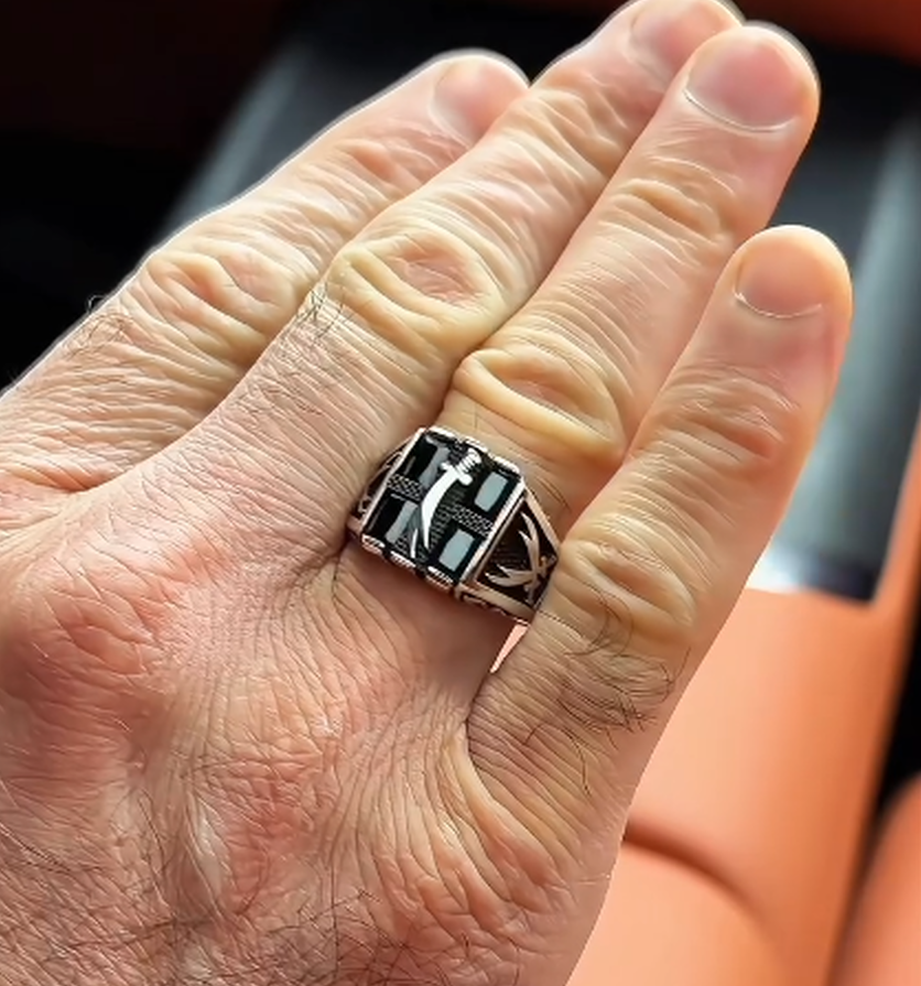 Zulfiqar Sword Men's Ring, 925 Sterling Silver, Real Black Onyx, Sword of Ali, Islamic Muslim Jewelry – VIP Ring