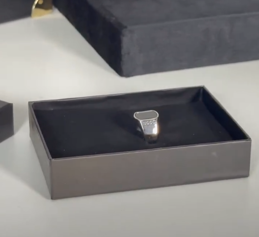 Turkish style Italian Ring Black stone model for Boys and Men Most demanding article