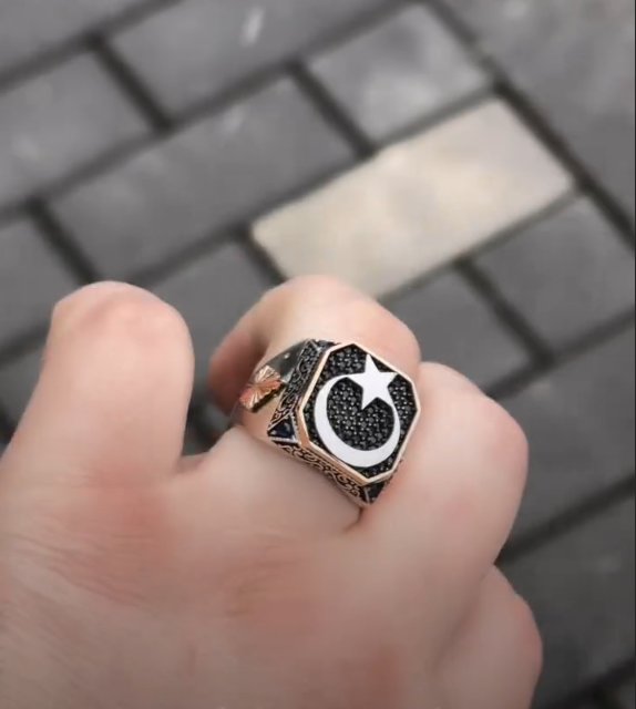 Zulfiqar MOON STAR Men's Ring, 925 Sterling Silver, VIP Ring