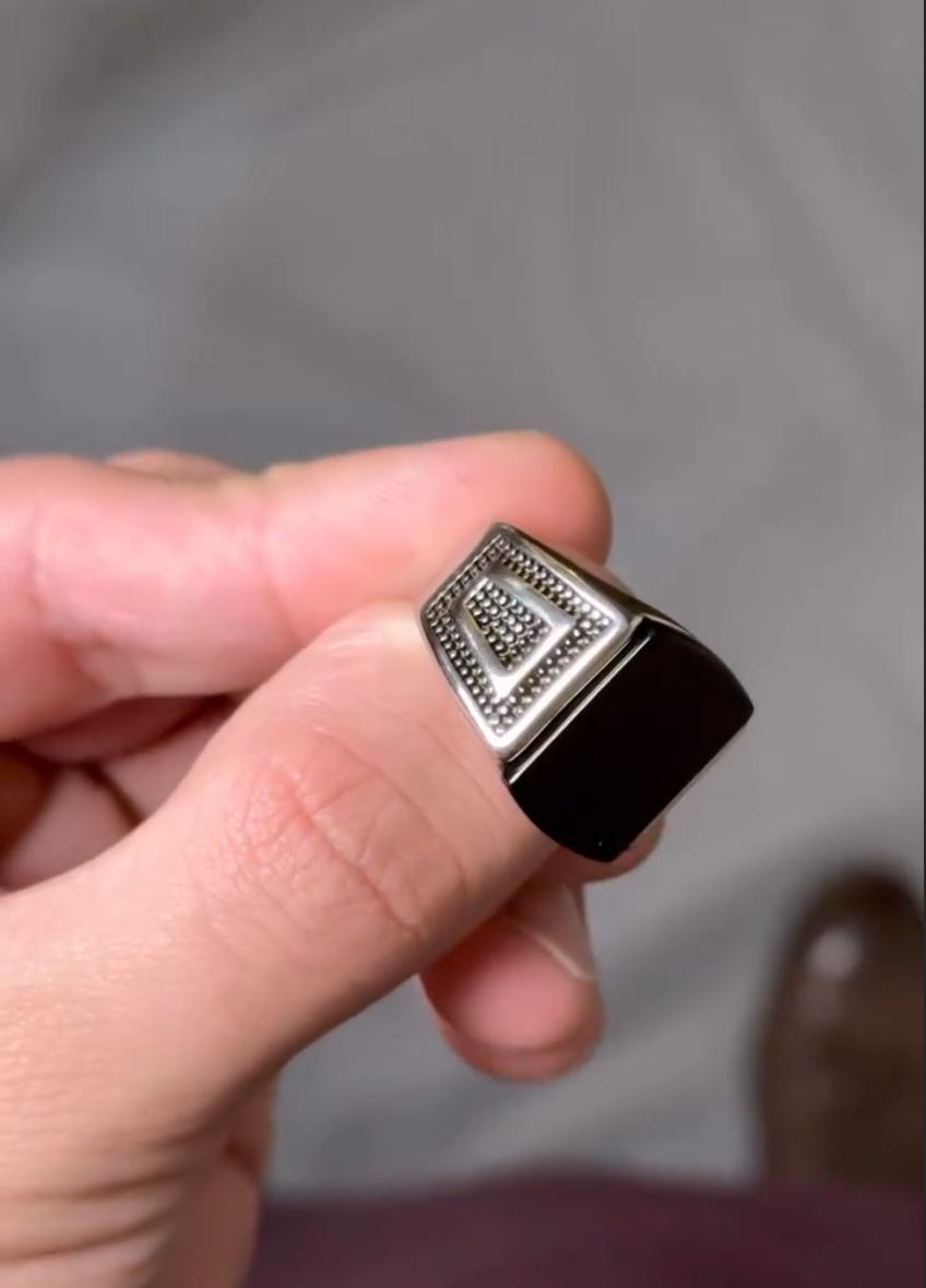 Turkish style Italian Ring stone model for Boys and Men