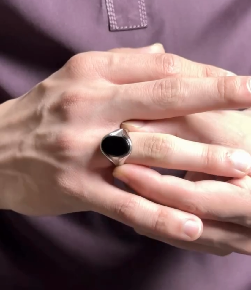 Turkish V style Italian Ring stone model for Boys and Men