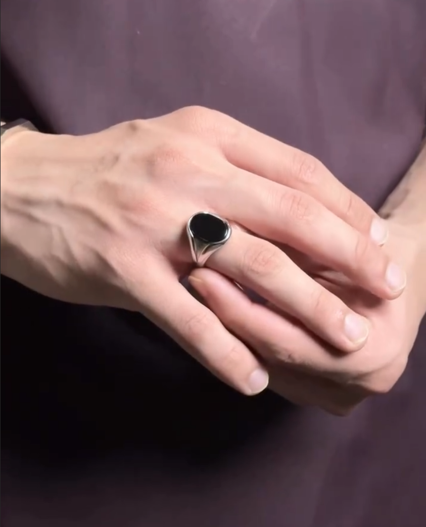 Turkish V style Italian Ring stone model for Boys and Men
