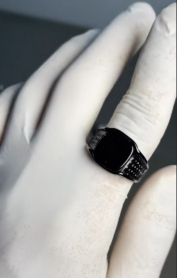 Turkish style Italian Black Ring stone model for Boys and Men most selling article