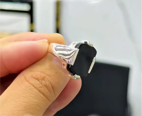 Black Yameni Aqeeq Turkish Ring Most Demanded