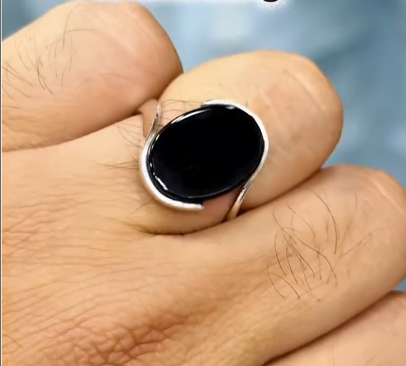 Black Yameni Aqeeq Famous Turkish Ring Most Demanded