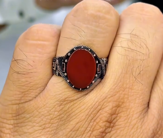 Brown Yameni Aqeeq Famous Ring Most Demanded