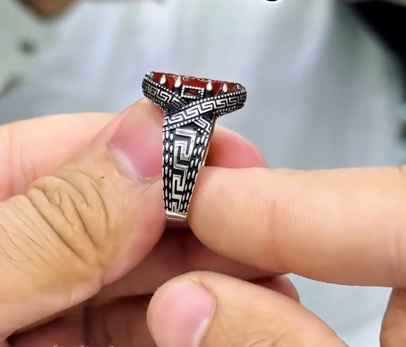 Brown Yameni Aqeeq Famous Ring Most Demanded