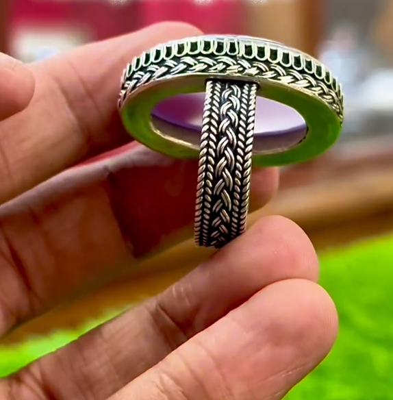 100% Original Antique Aqeeq VIP Ring Most Demanded