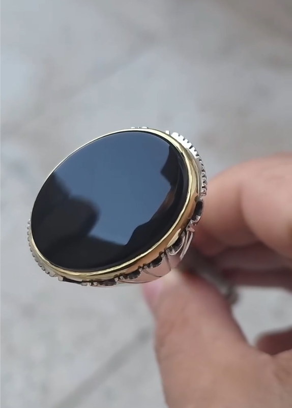 100% Original Antique Aqeeq VIP Ring Most Demanded