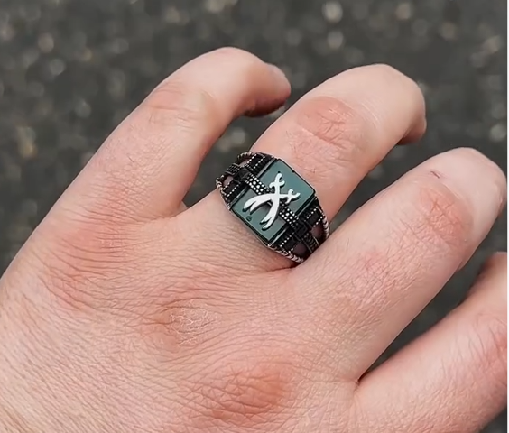 Zulfiqar Sword Men's Ring, 925 Sterling Silver, Real Black Onyx, Sword of Ali, Islamic Muslim Jewelry – VIP Ring
